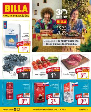 Leták Billa - 16.8.2023 - 22.8.2023.