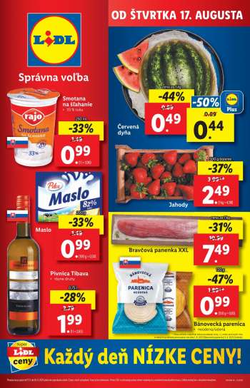 Leták Lidl - 17.8.2023 - 20.8.2023.