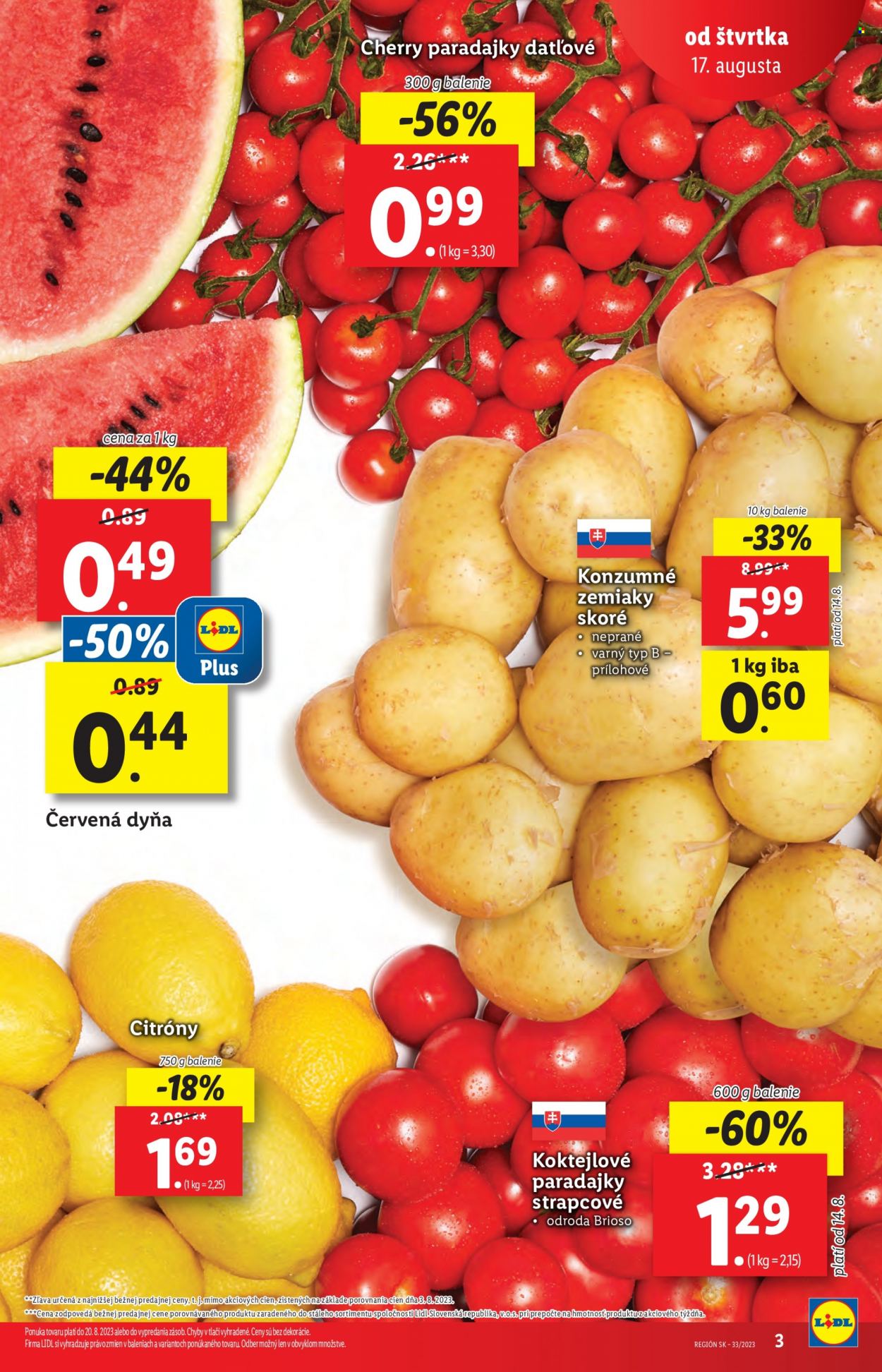 Leták Lidl - 17.8.2023 - 20.8.2023. Strana 3