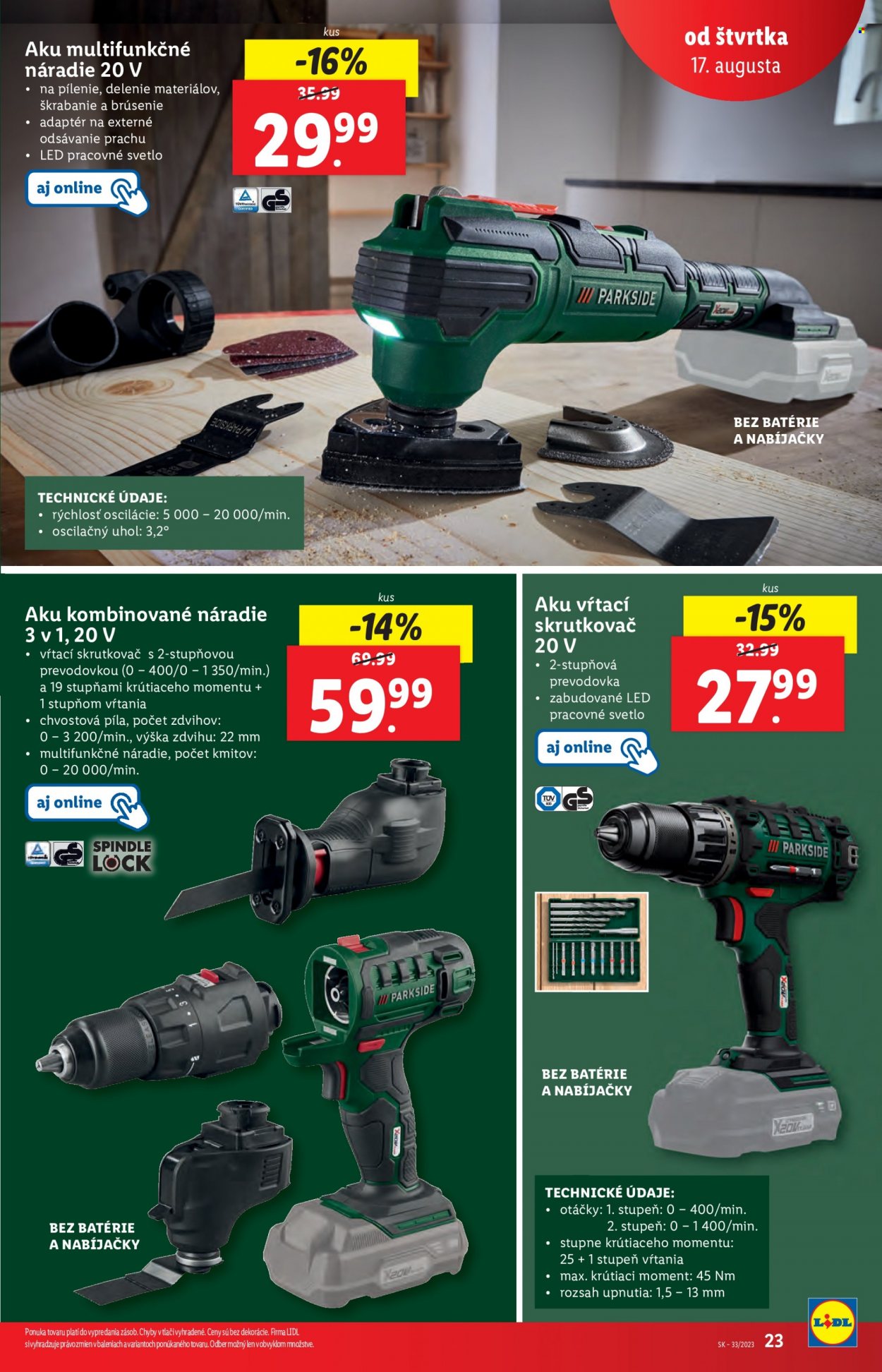 Leták Lidl - 17.8.2023 - 20.8.2023. Strana 47