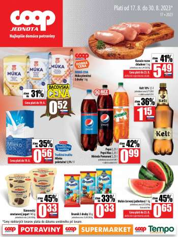 Leták COOP Jednota - 17.8.2023 - 30.8.2023.