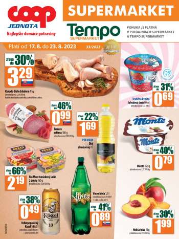 Leták COOP Jednota - 17.8.2023 - 23.8.2023.