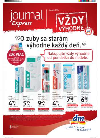 Leták dm drogerie - 1.8.2023 - 31.8.2023.