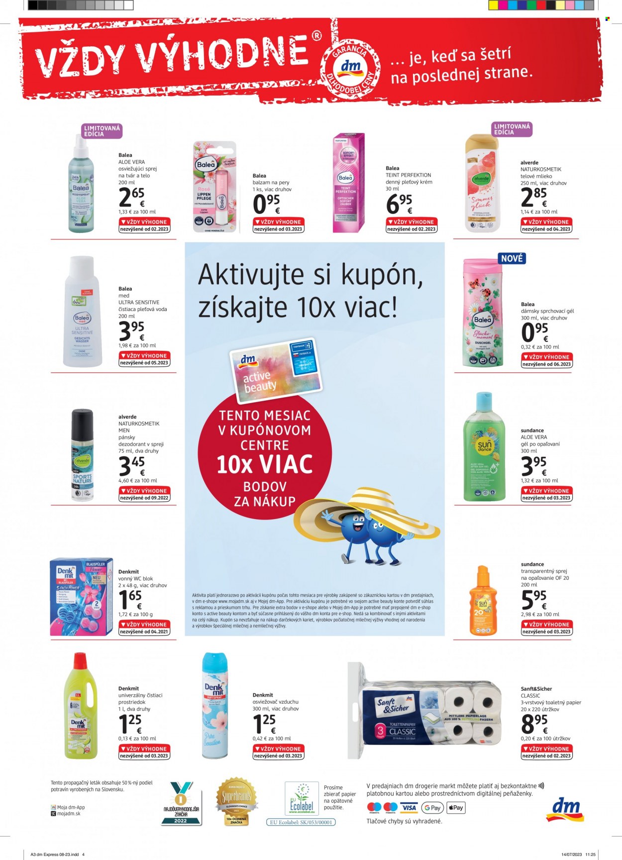 Leták dm drogerie - 1.8.2023 - 31.8.2023. Strana 4