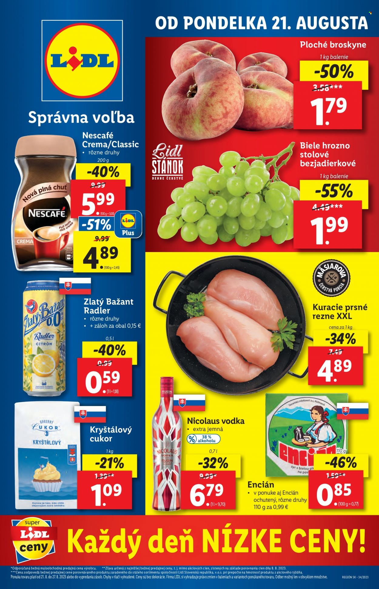 Leták Lidl - 21.8.2023 - 27.8.2023. Strana 1