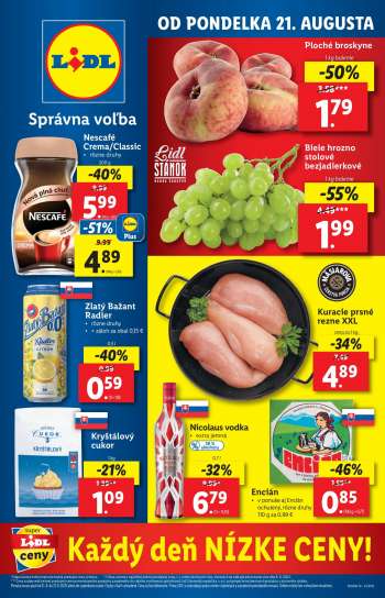 Leták Lidl - 21.8.2023 - 27.8.2023.