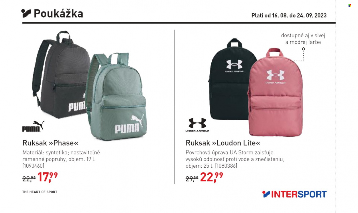 Leták Intersport - 16.8.2023 - 24.9.2023. Strana 2