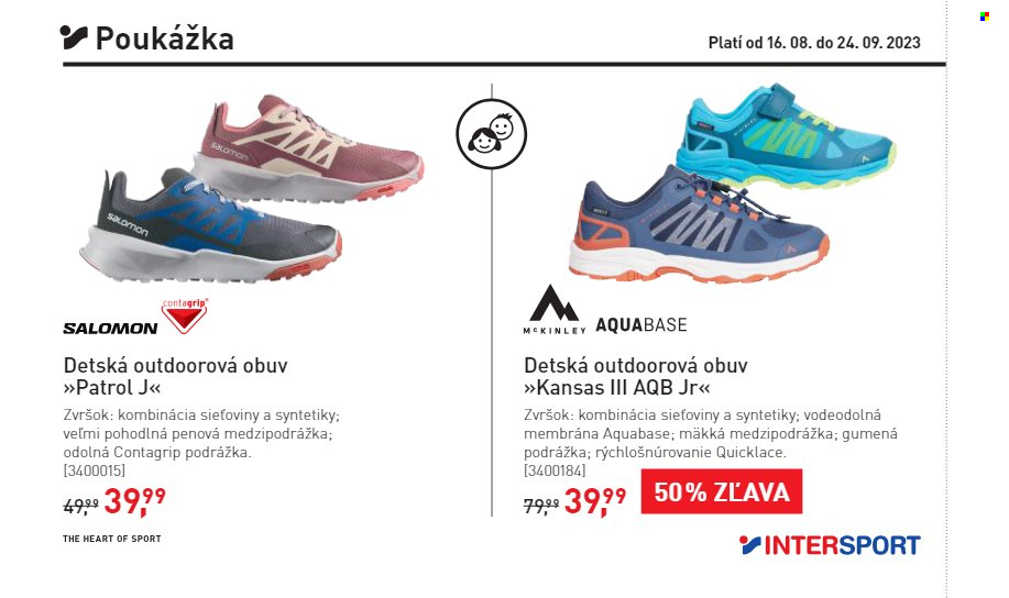 Leták Intersport - 16.8.2023 - 24.9.2023. Strana 6