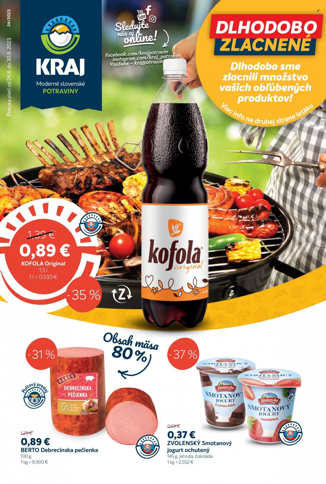 Leták Kraj - 24.8.2023 - 30.8.2023. Strana 1