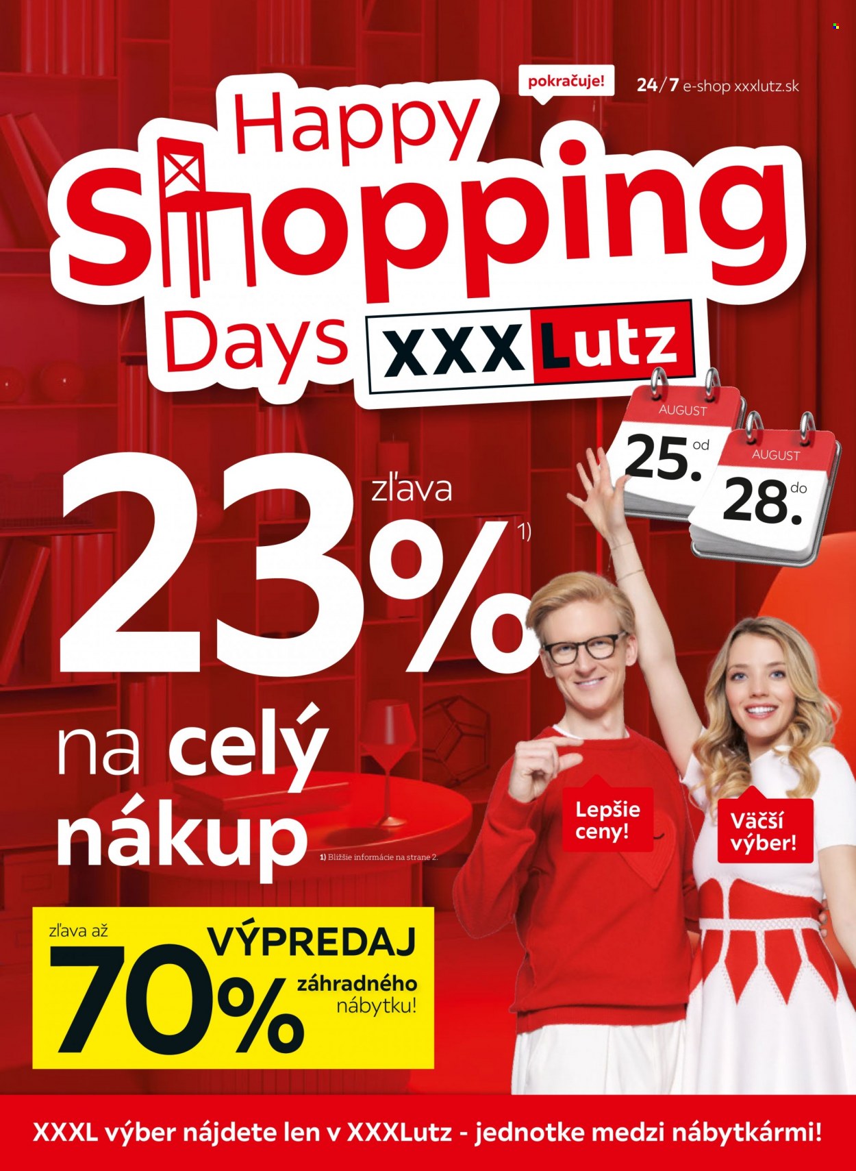 Leták XXXLutz - 21.8.2023 - 3.9.2023. Strana 1