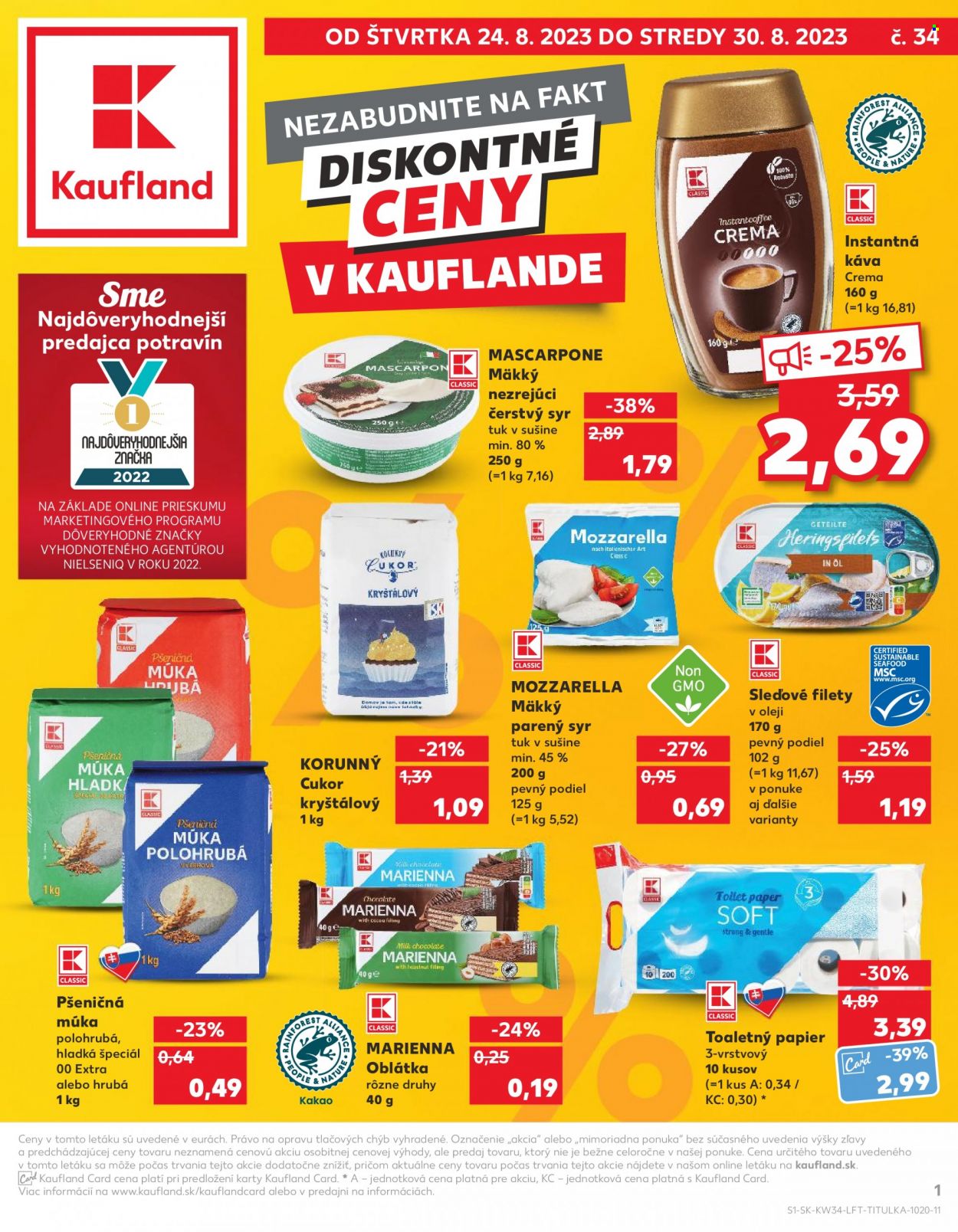 Leták Kaufland - 24.8.2023 - 30.8.2023. Strana 1