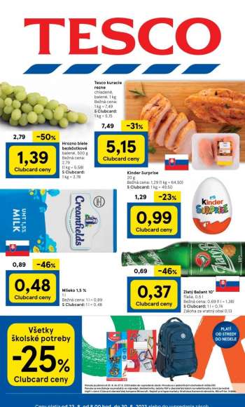 Leták TESCO - 23.8.2023 - 30.8.2023.