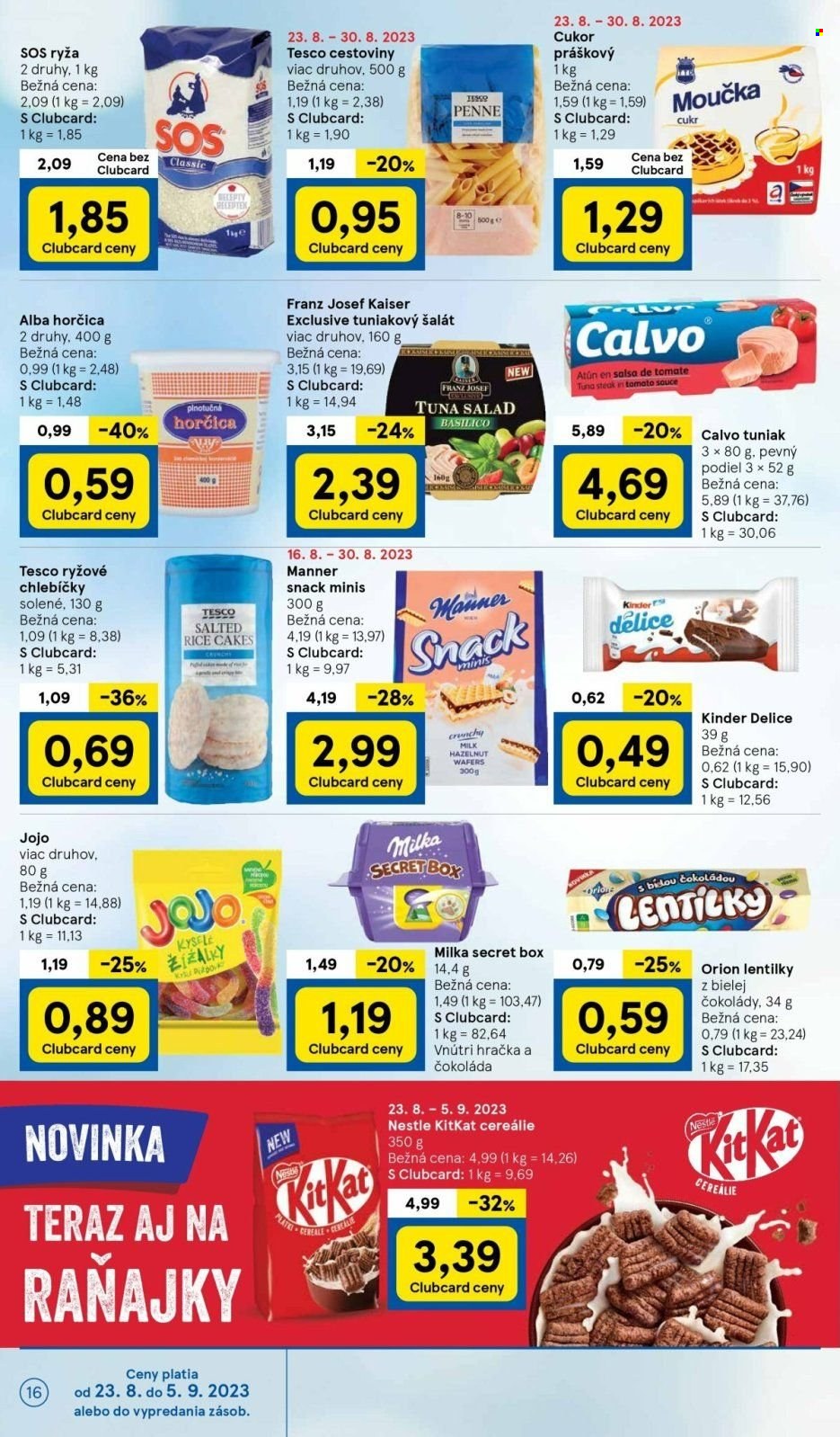 Leták TESCO - 23.8.2023 - 30.8.2023. Strana 16