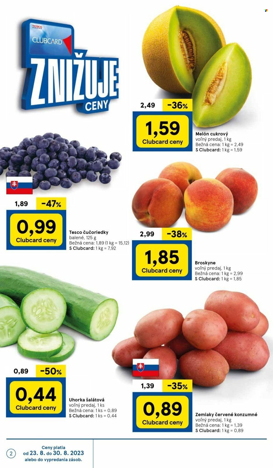 Leták TESCO supermarket - 23.8.2023 - 30.8.2023. Strana 2