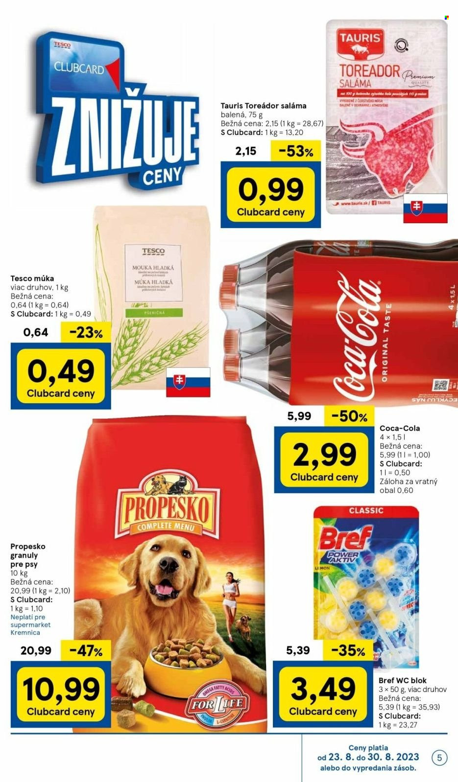 Leták TESCO supermarket - 23.8.2023 - 30.8.2023. Strana 5
