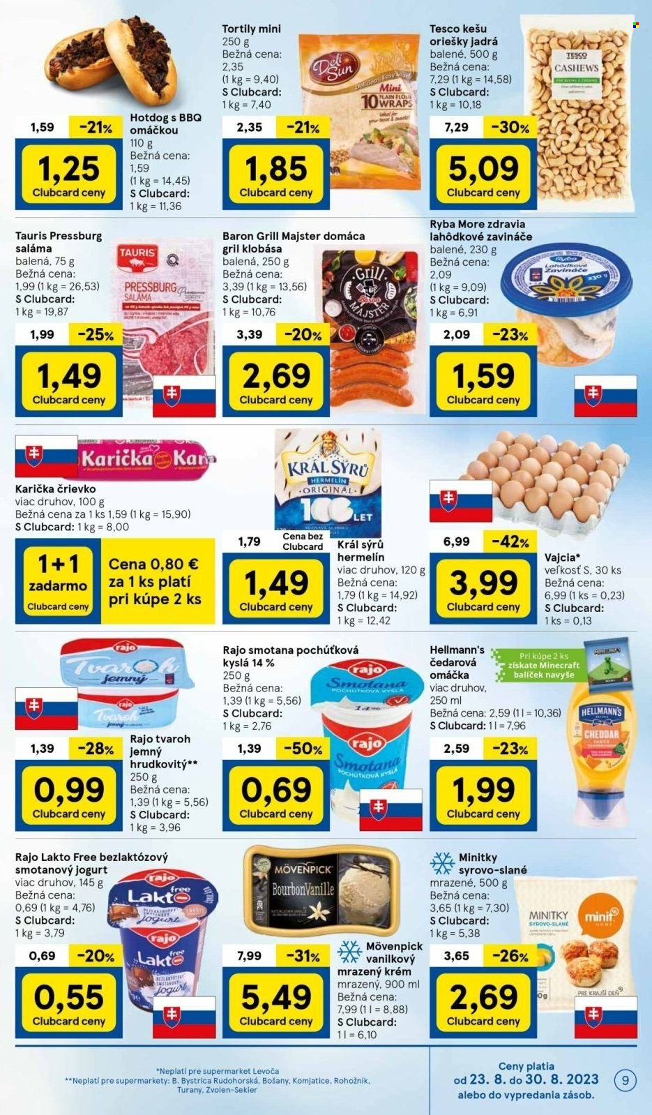 Leták TESCO supermarket - 23.8.2023 - 30.8.2023. Strana 9