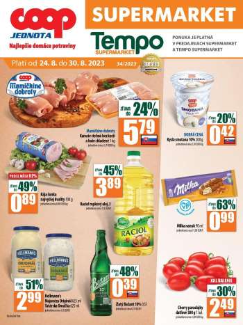Leták COOP Jednota - 24.8.2023 - 30.8.2023.