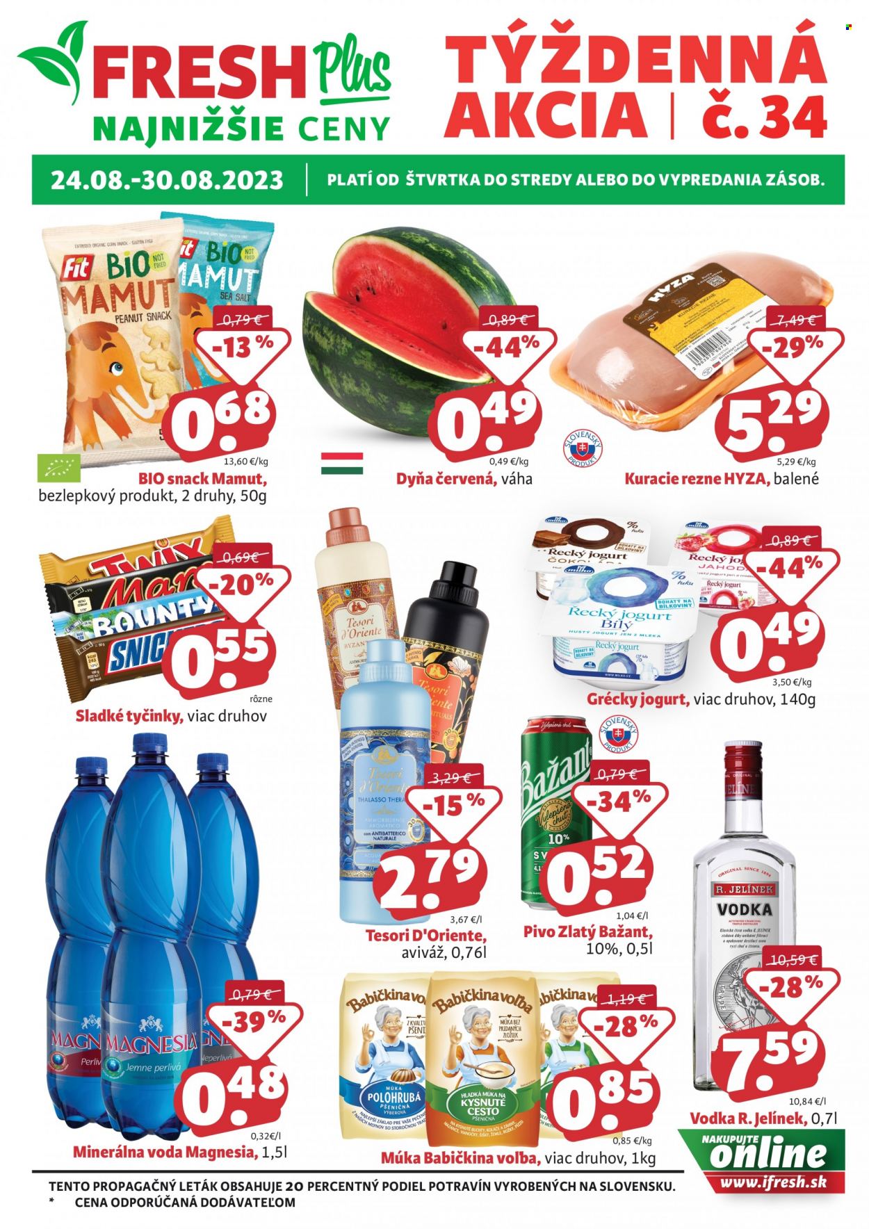 Leták FRESH - 24.8.2023 - 30.8.2023. Strana 1