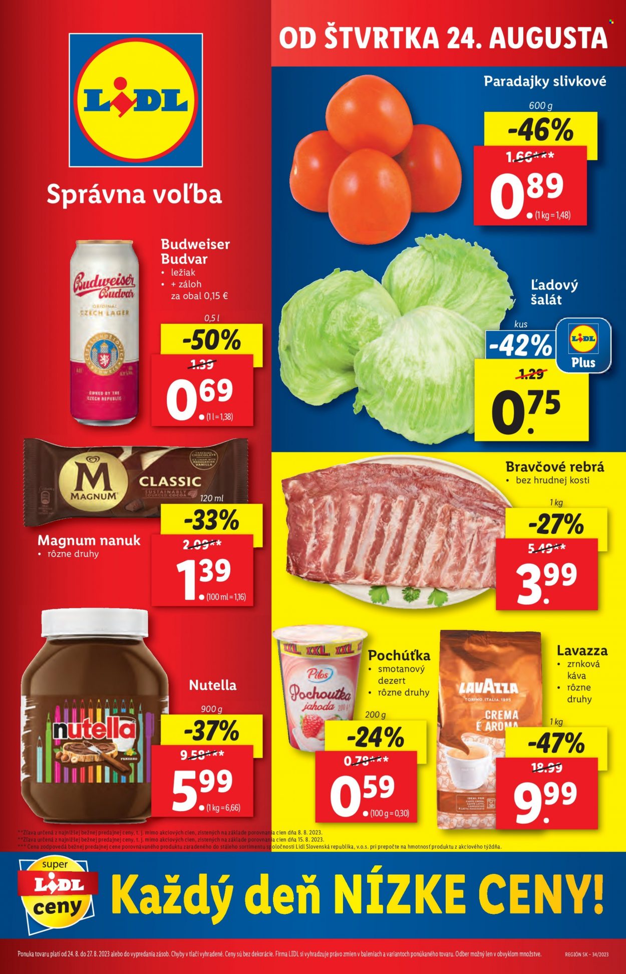 Leták Lidl - 24.8.2023 - 27.8.2023. Strana 1