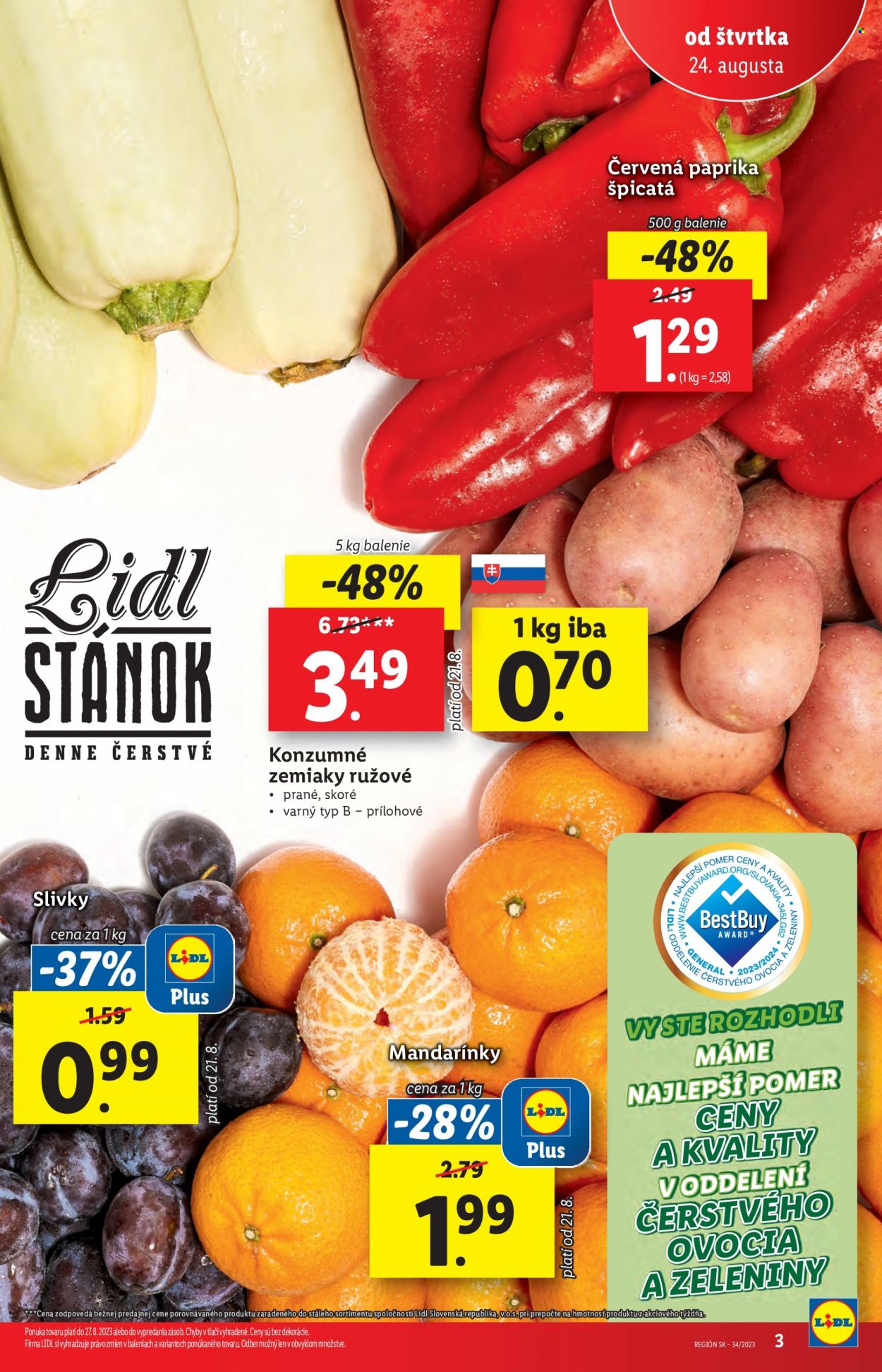 Leták Lidl - 24.8.2023 - 27.8.2023. Strana 3