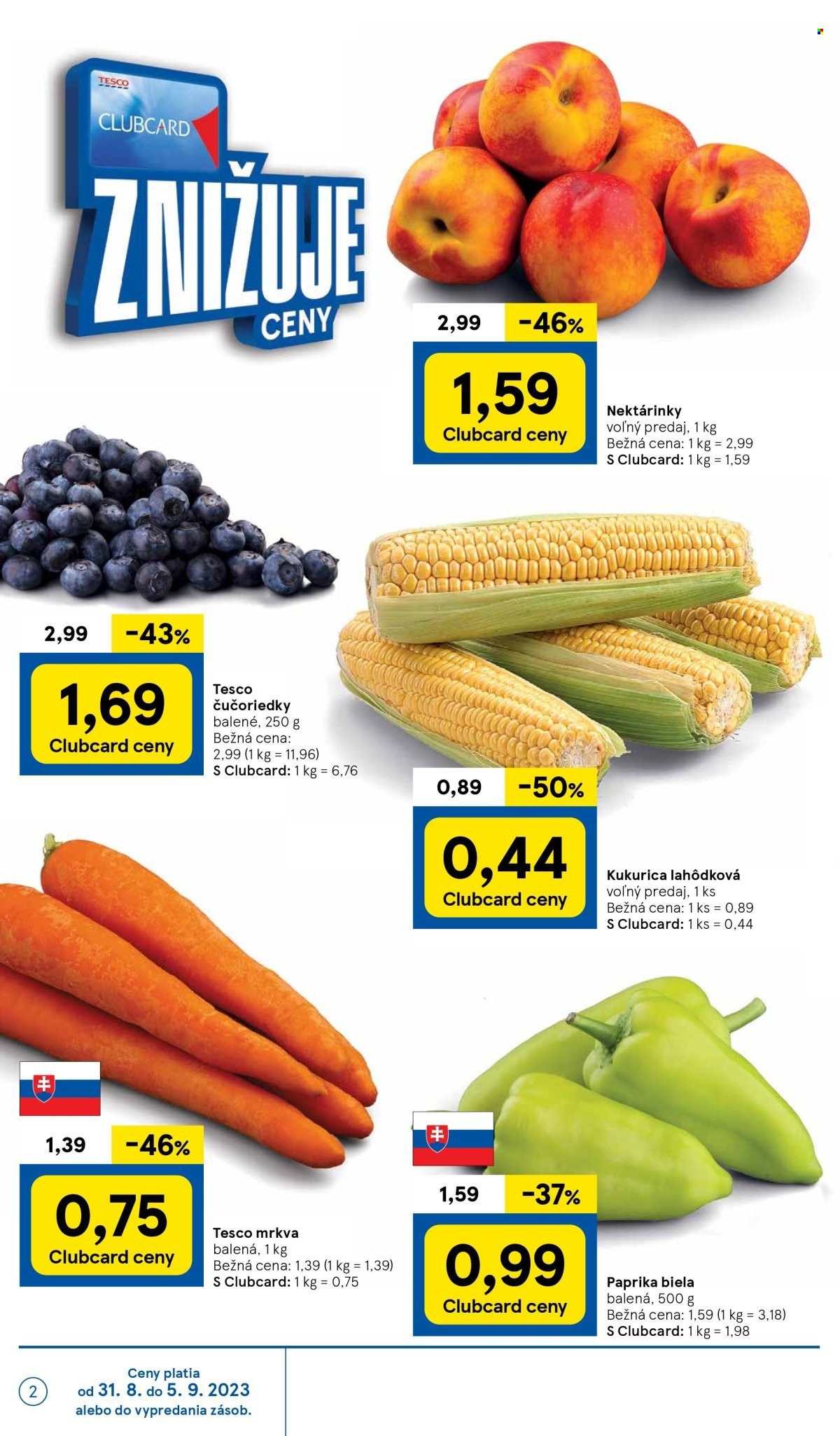 Leták TESCO - 31.8.2023 - 5.9.2023. Strana 2