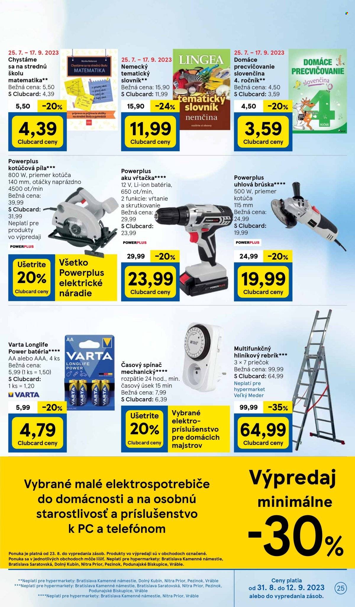 Leták TESCO - 31.8.2023 - 5.9.2023. Strana 25