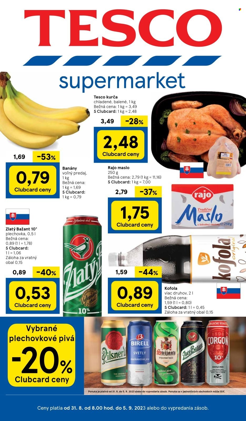 Leták TESCO supermarket - 31.8.2023 - 5.9.2023. Strana 1