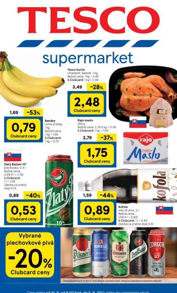 Leták TESCO supermarket - 31.8.2023 - 5.9.2023.