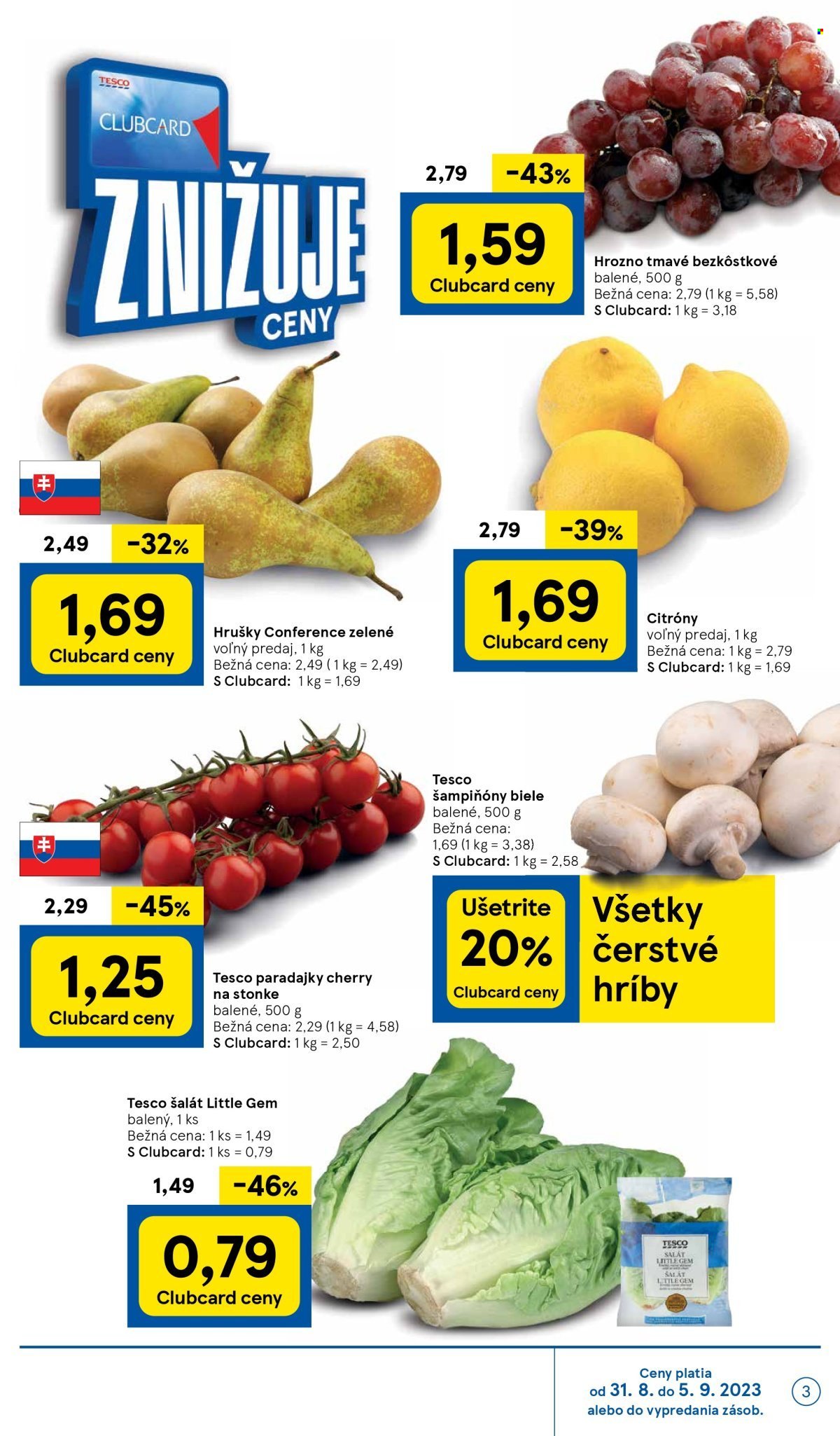 Leták TESCO supermarket - 31.8.2023 - 5.9.2023. Strana 2