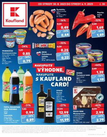 Leták Kaufland - 30.8.2023 - 6.9.2023.