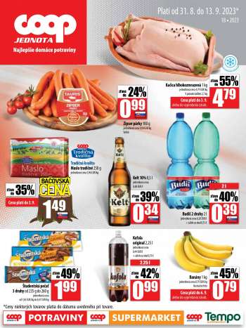 Leták COOP Jednota - 31.8.2023 - 13.9.2023.