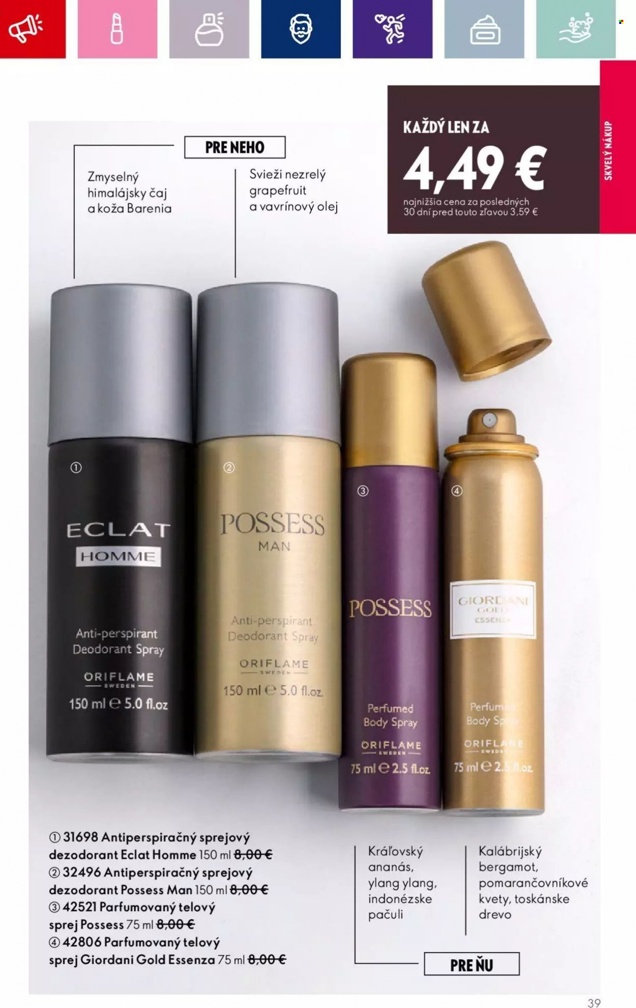 Leták Oriflame - 30.8.2023 - 19.9.2023. Strana 39