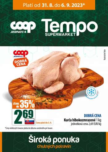 Leták COOP Jednota - 31.8.2023 - 6.9.2023.