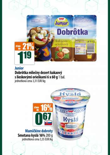 thumbnail - Junior Dobrôtka mliečny dezert kakaový s lieskovými orieškami 6 x 60 g