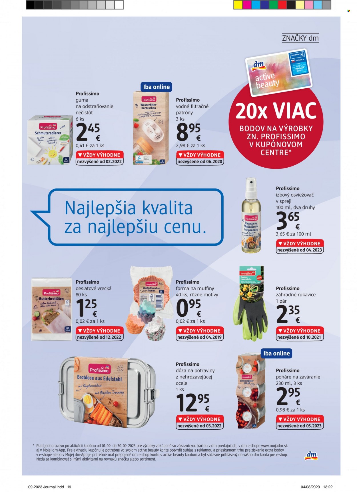 Leták dm drogerie - 1.9.2023 - 30.9.2023. Strana 19