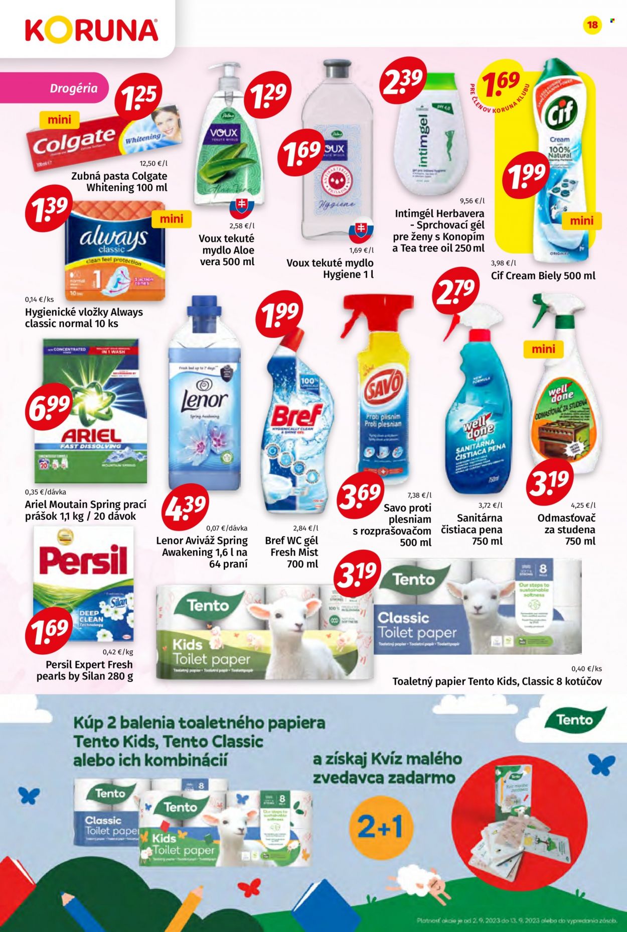 Leták Potraviny KORUNA - 2.9.2023 - 13.9.2023. Strana 18