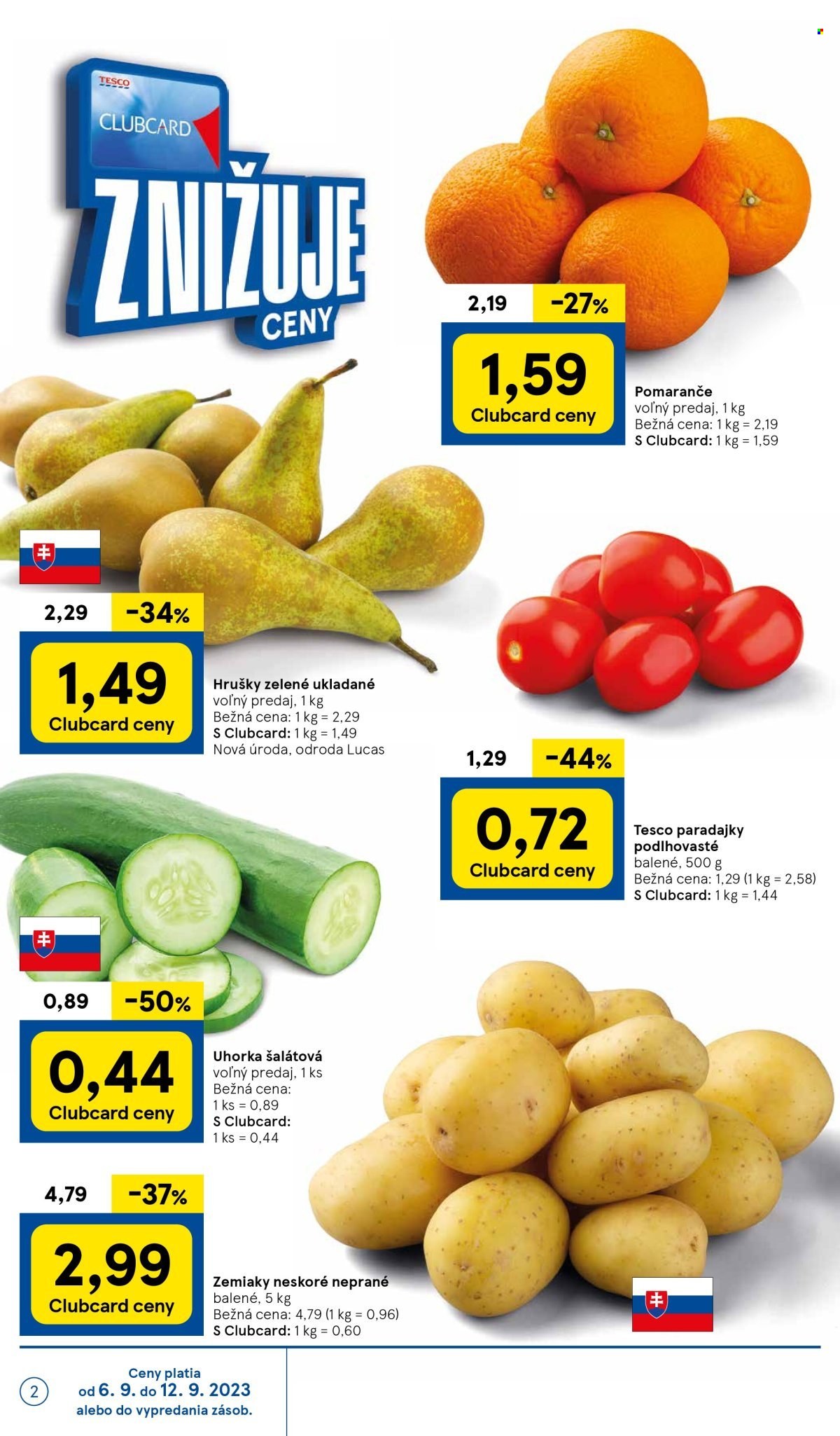 Leták TESCO supermarket - 6.9.2023 - 12.9.2023. Strana 2