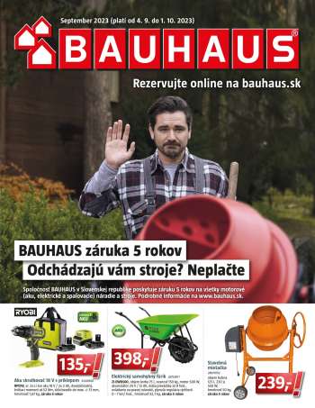 Leták Bauhaus - 4.9.2023 - 1.10.2023.