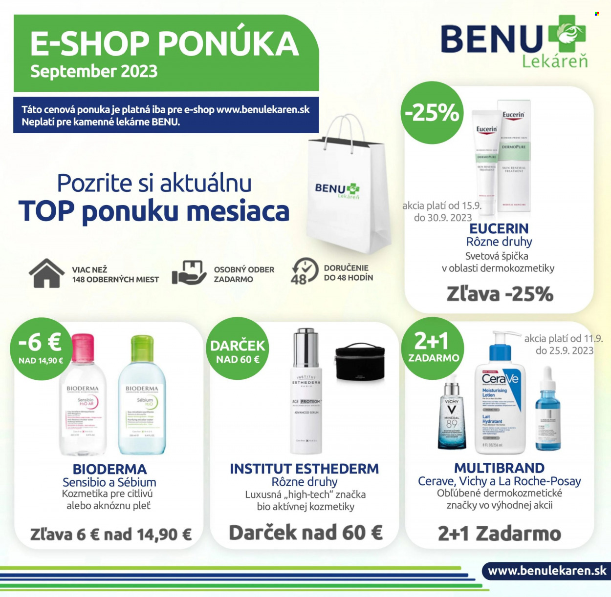 Leták BENU Lekáreň - 1.9.2023 - 30.9.2023. Strana 1