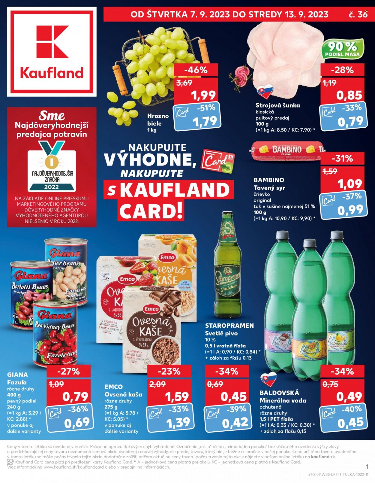 Leták Kaufland - 7.9.2023 - 13.9.2023. Strana 1