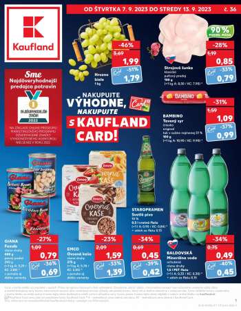 Leták Kaufland - 7.9.2023 - 13.9.2023.