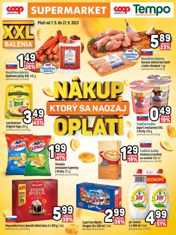 Leták COOP Jednota - 7.9.2023 - 27.9.2023.
