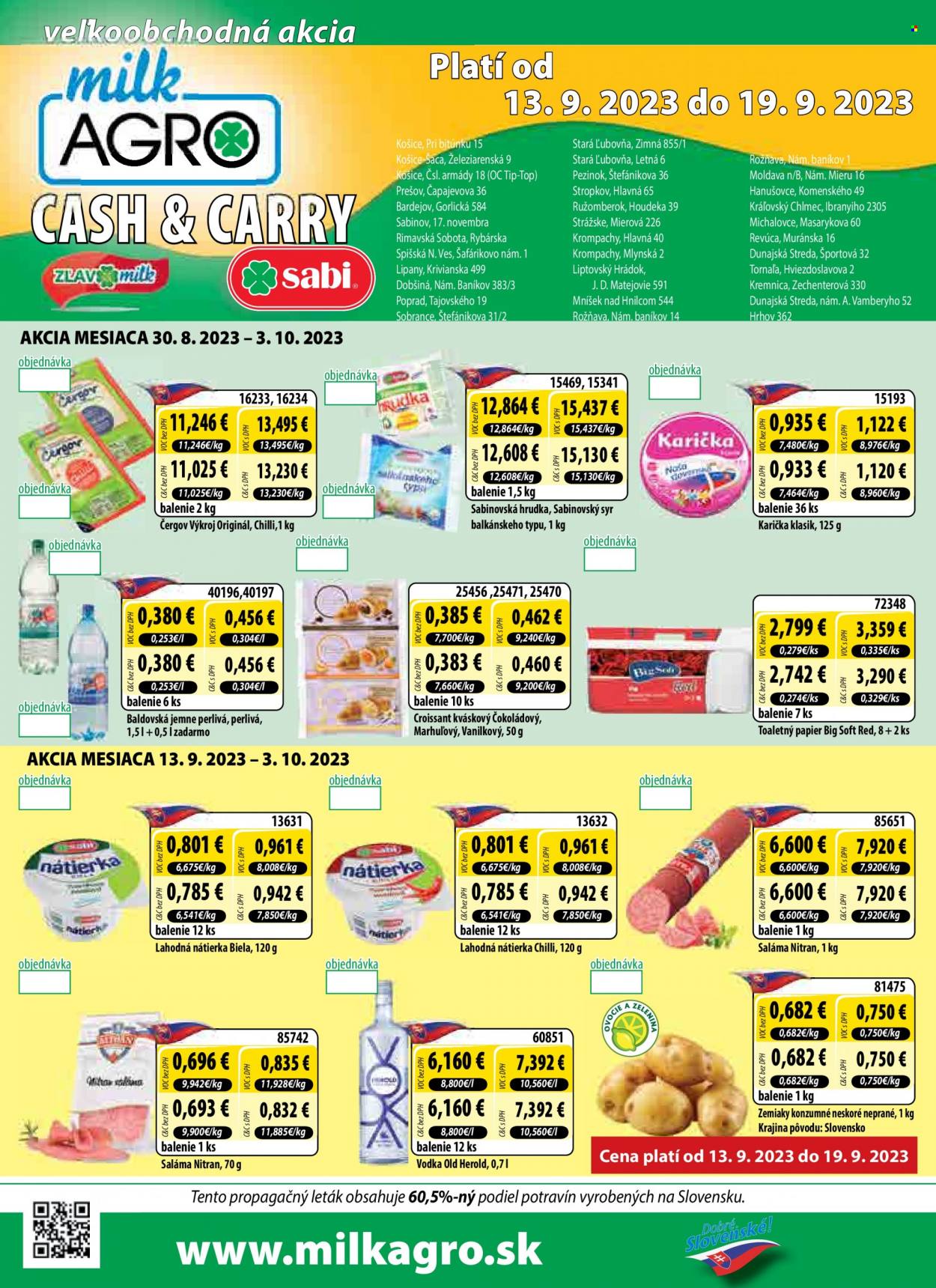 Leták Milk AGRO - 13.9.2023 - 19.9.2023. Strana 1