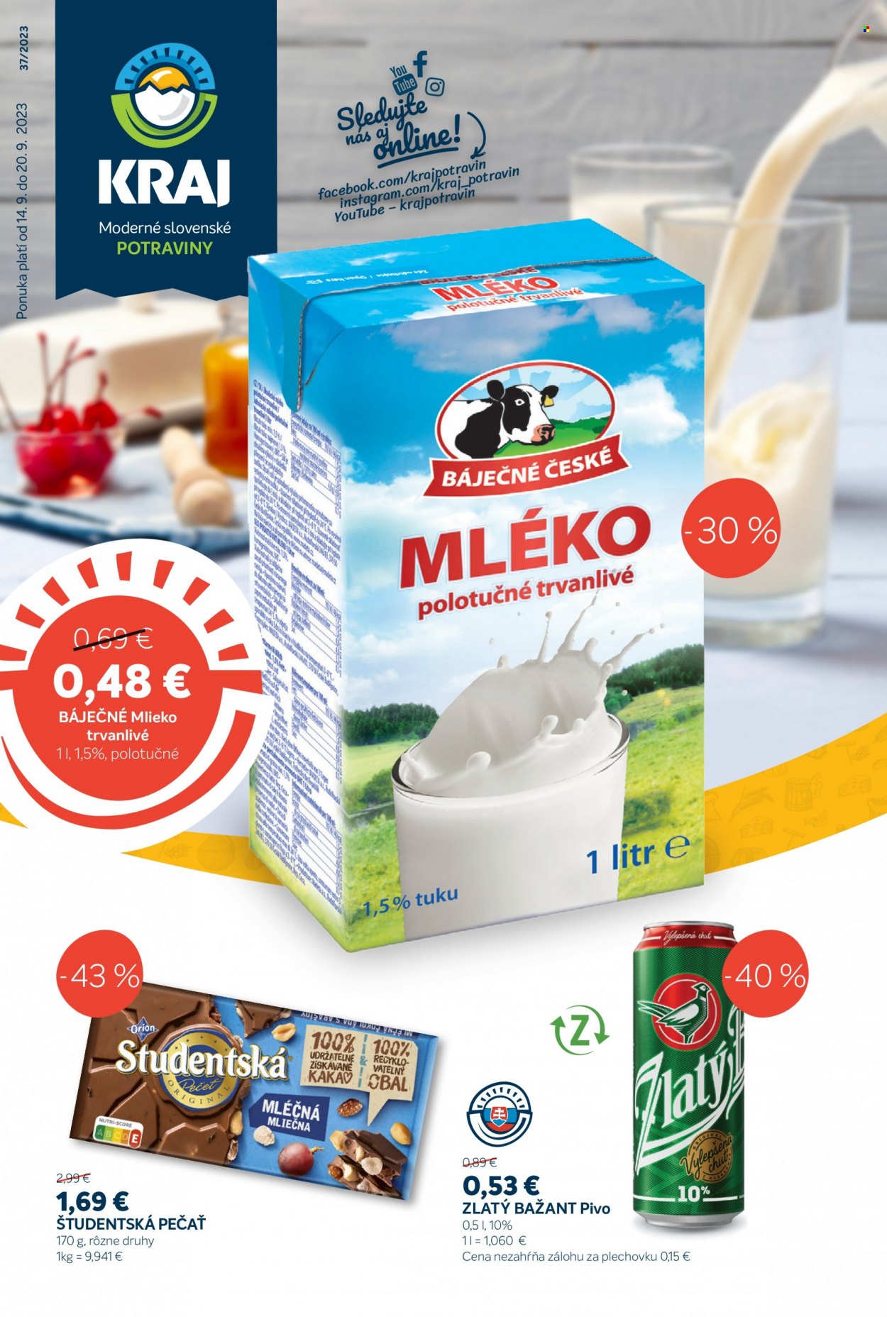 Leták Kraj - 14.9.2023 - 20.9.2023. Strana 1