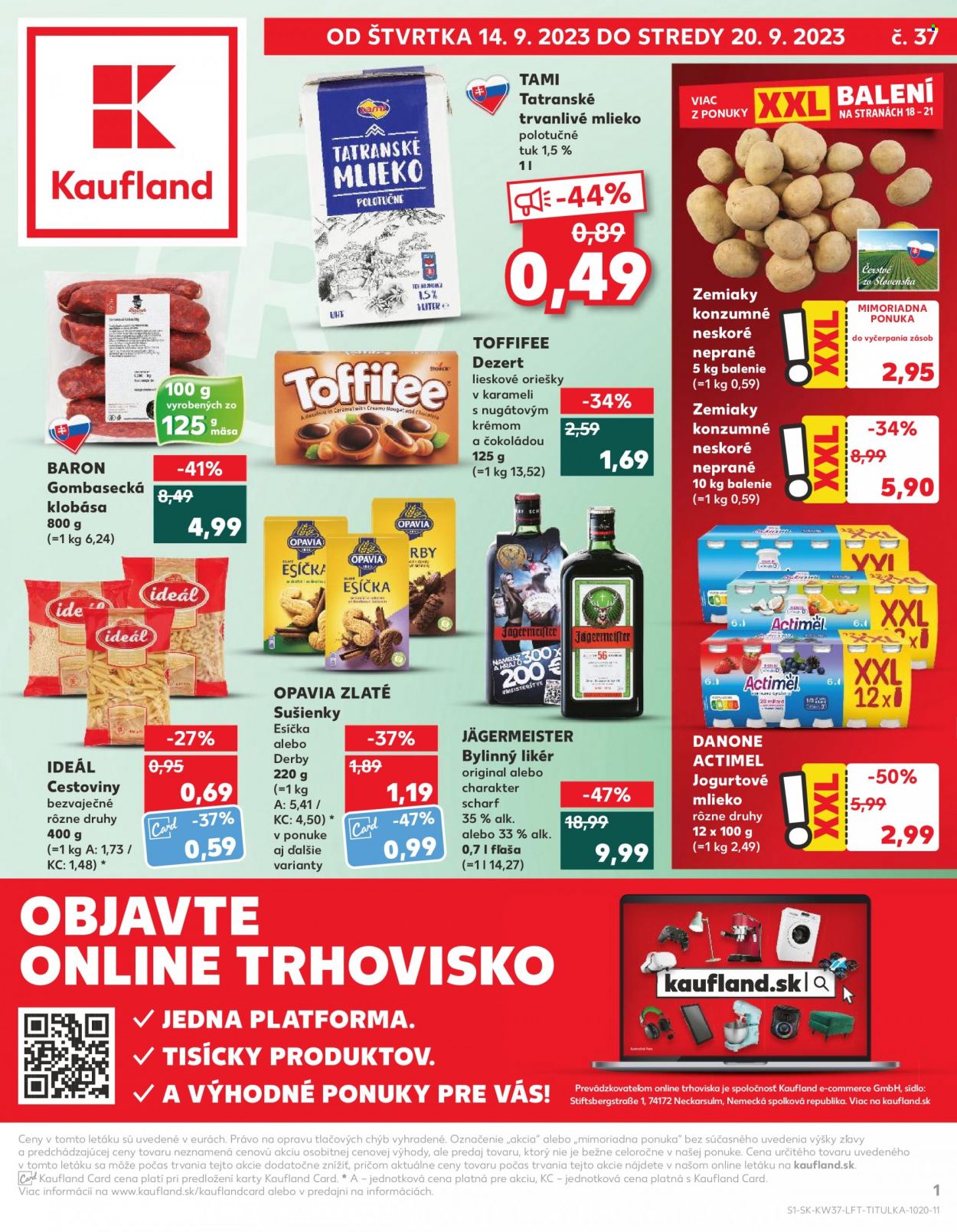 Leták Kaufland - 14.9.2023 - 20.9.2023. Strana 1