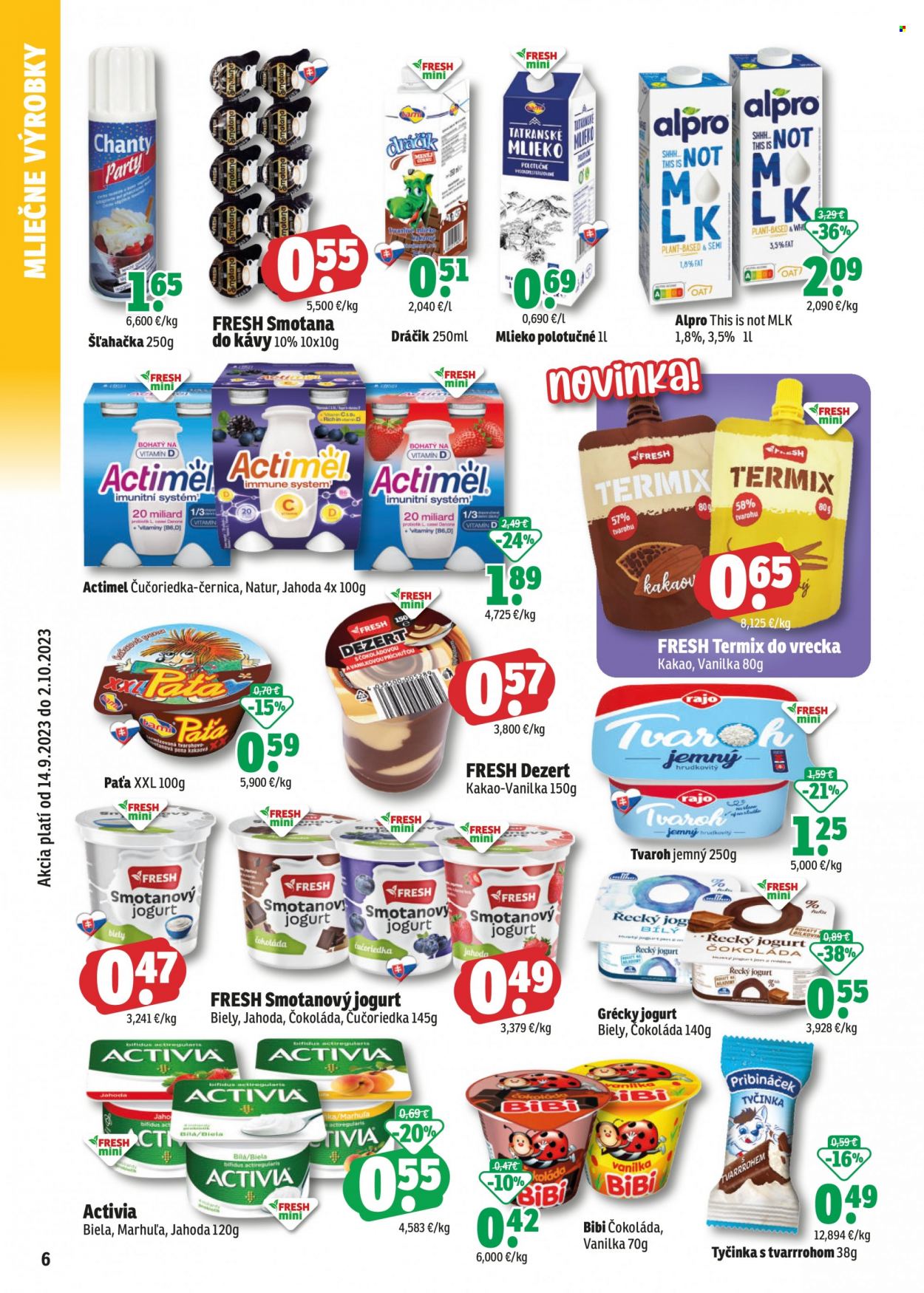 Leták FRESH - 14.9.2023 - 2.10.2023. Strana 6