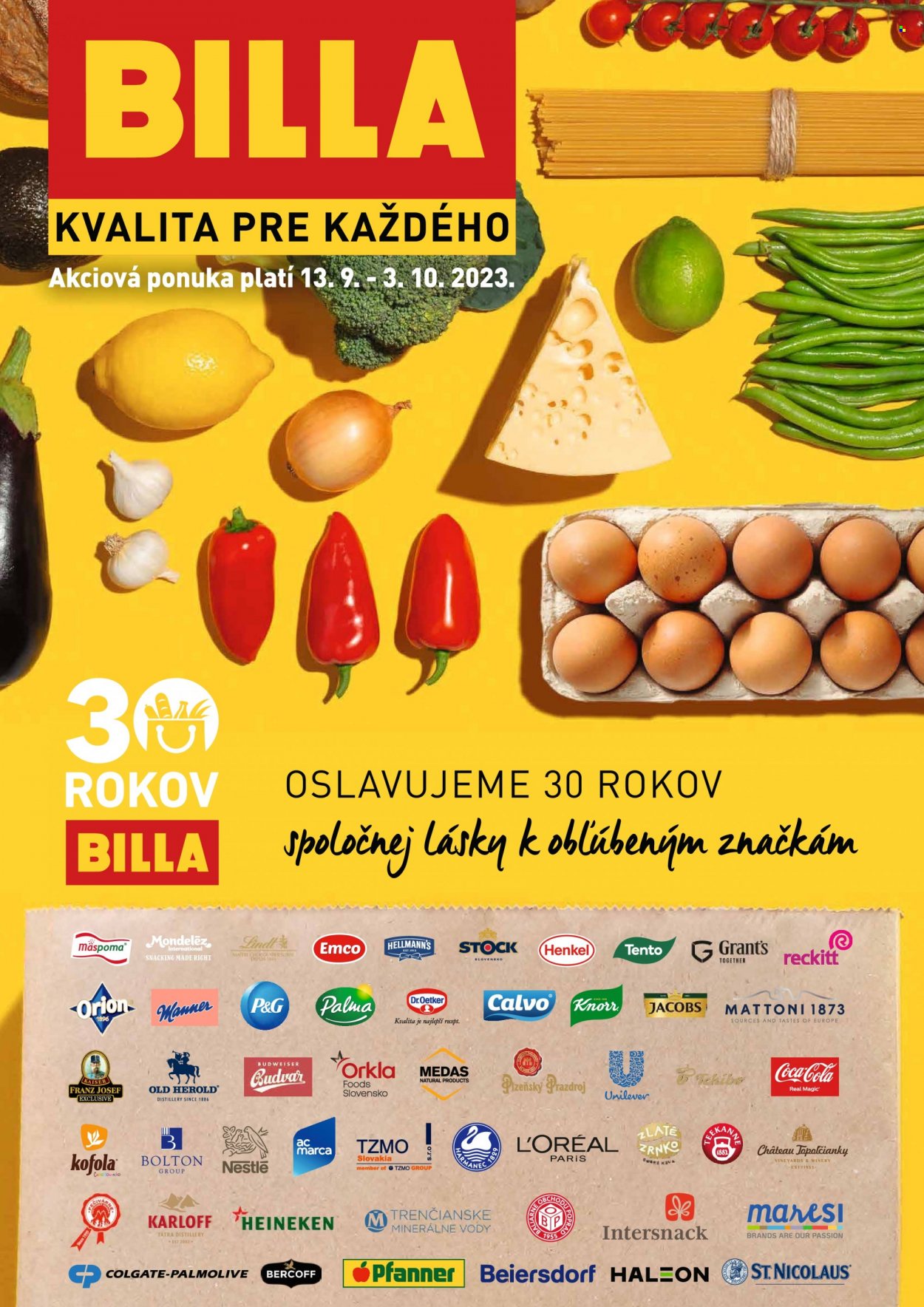 Leták Billa - 13.9.2023 - 3.10.2023. Strana 1