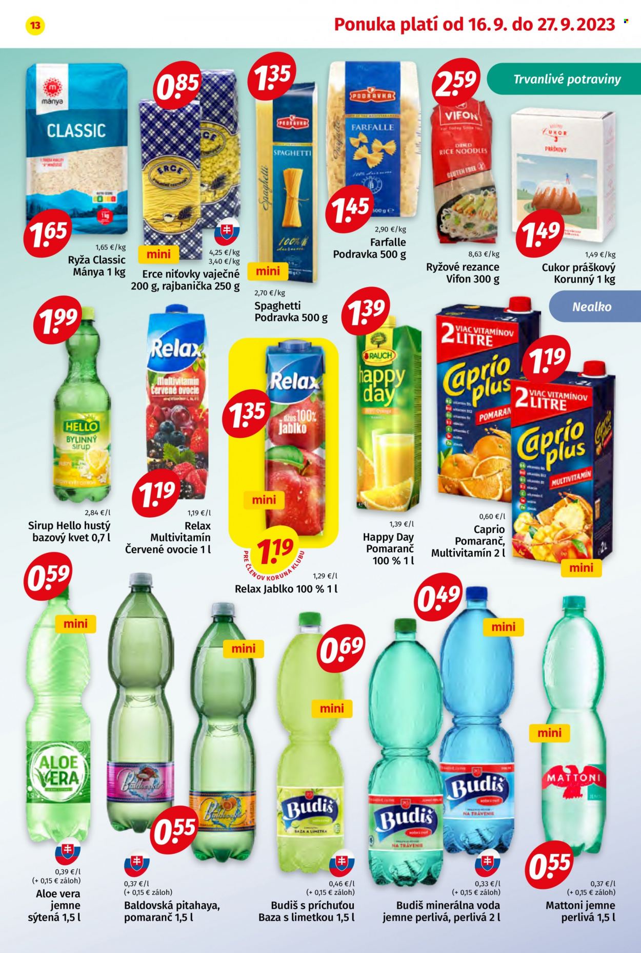 Leták Potraviny KORUNA - 16.9.2023 - 27.9.2023. Strana 13