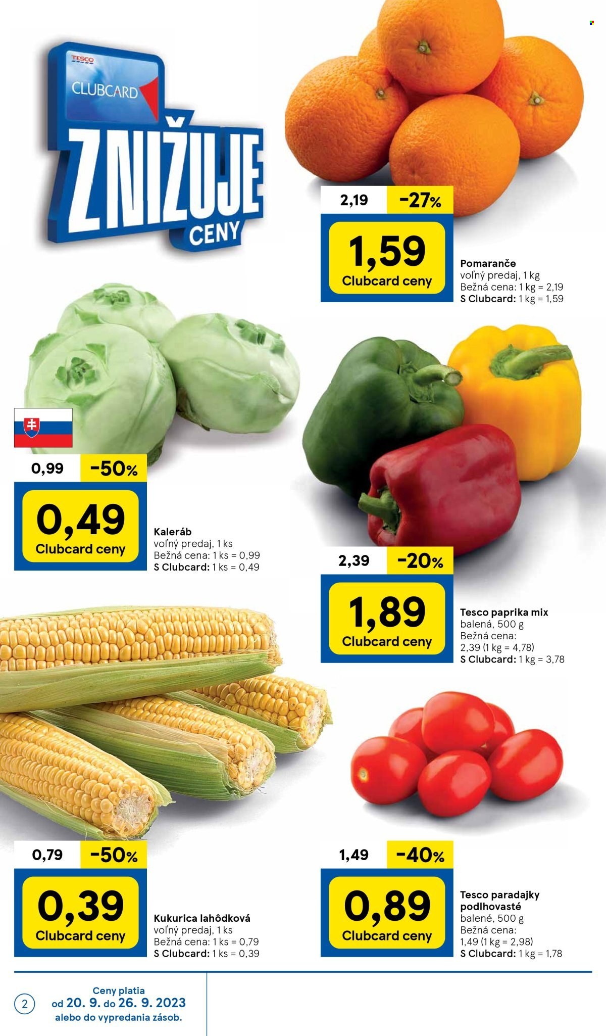 Leták TESCO supermarket - 20.9.2023 - 26.9.2023. Strana 2