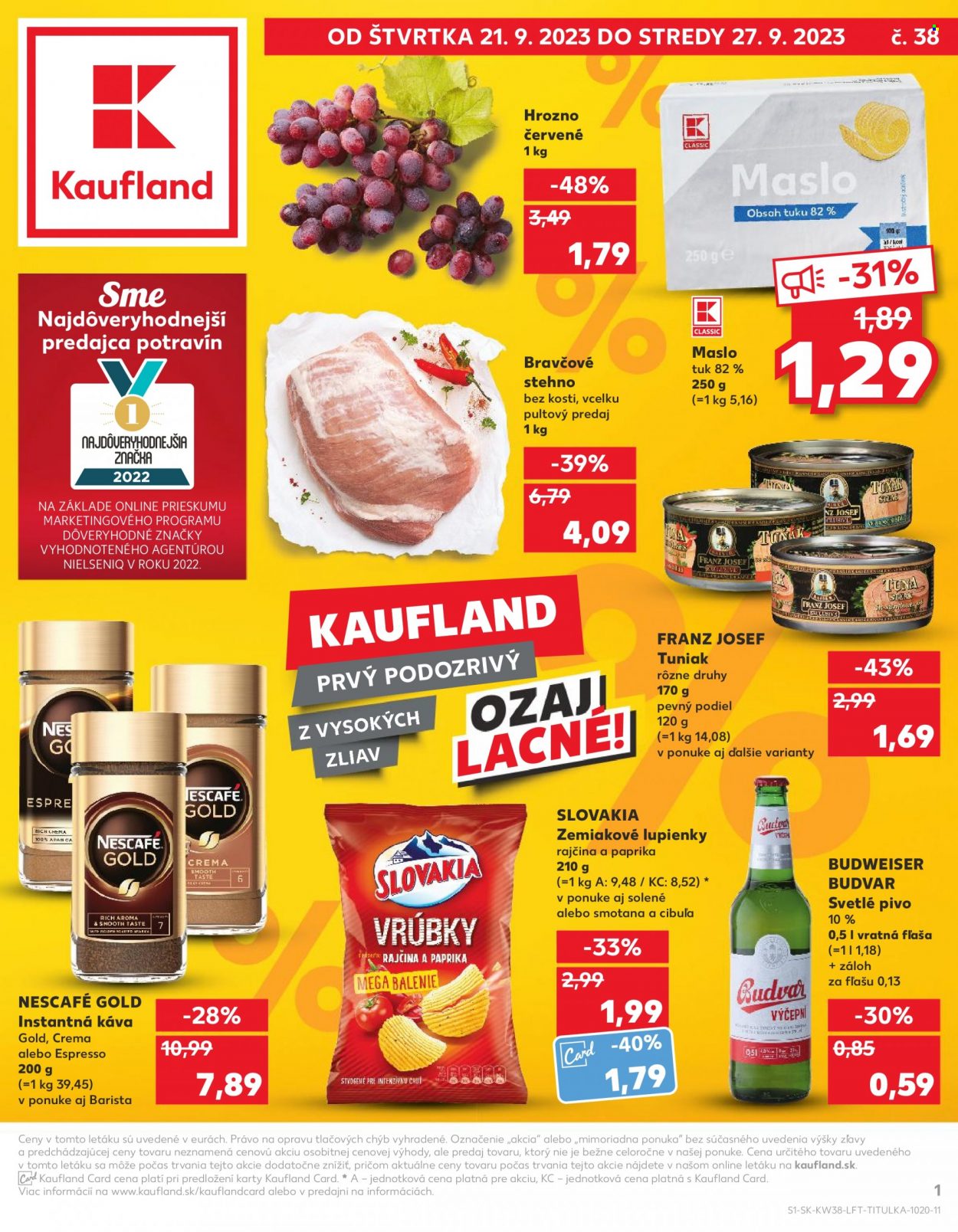 Leták Kaufland - 21.9.2023 - 27.9.2023. Strana 1